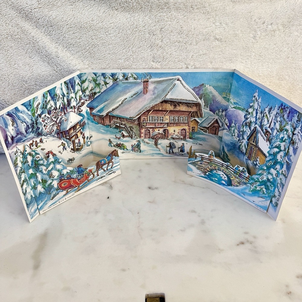 VTG Christmas Advent Calendar RS Stuttgart Rohr West Germany Glitter New Nr 120